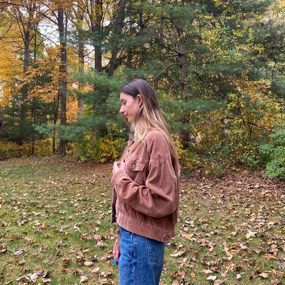 American Eagle corduroy thin brown jacket - Picture 4 of 4